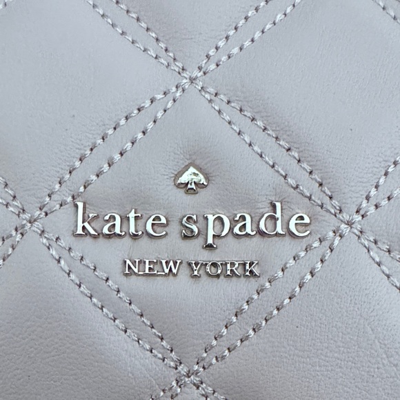 Kate Spade Rose Smoke Pink Quilted Clutch - Picture 2 of 6
